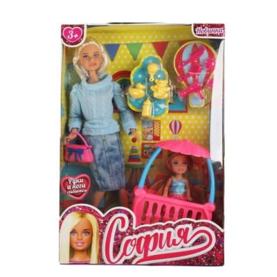 Кукла 29см София с дочкой Карапуз 66444-21-S-BB Кукла 29см София с дочкой Карапуз 66444-21-S-BB