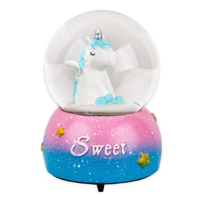 Сувенир Музыкальный водяной шар Красивый единорог Miland Т-4881 01