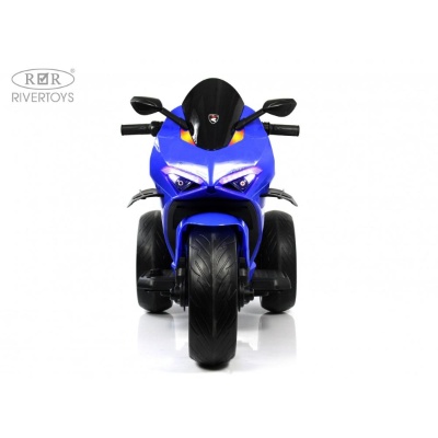 Детский электромотоцикл RiverToys М777БХ синий