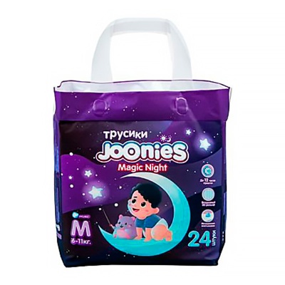 Подгузники трусики Magic Night размер M 6-11 кг 24 штуки Joonies 93066 5