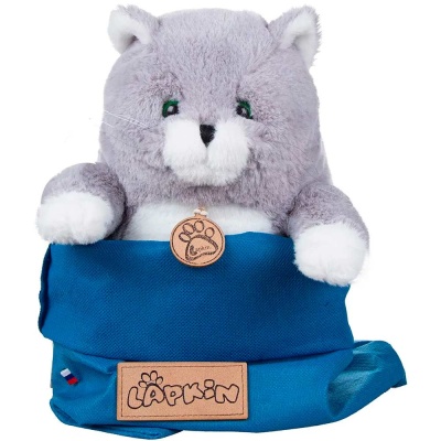 Игрушка мягкая Толстый кот серый 26 см Zebra AT365273