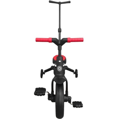 Велосипед-беговел с родительской ручкой Velobibi Орион ВЛ-2642 чёрно-красный 03