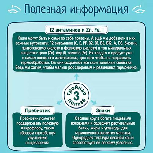 Каша молочная овсяная яблоко банан 200 г от 6 месяцев ФрутоНяня 93370 фото 5