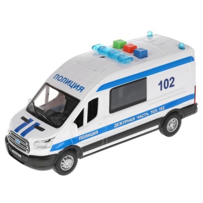 Игрушка Ford Transit Полиция 16см Технопарк TRANSITVAN-16PLPOL-WH 3
