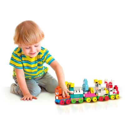 Конструктор для малышей Talky Blocks кнопочка Тигренок Азбукварик 3