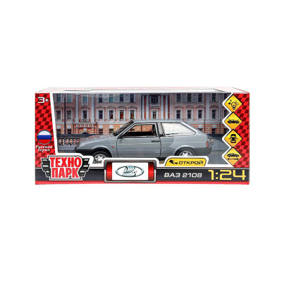 Машинка модель ВАЗ 2108  Технопарк 2108-124SL-GY LADA 5