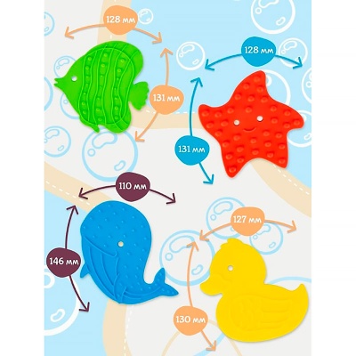 Набор игрушек для ванной Мини коврики Dream Makers MATS04 2