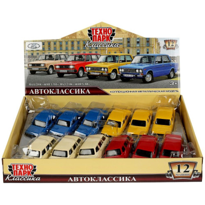 Машинка металлическая ВАЗ-2104/2106 Технопарк LADA210406-12DB12-MIX