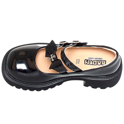 Туфли школьные Baden KPS034-050 в чёрном цвете 5