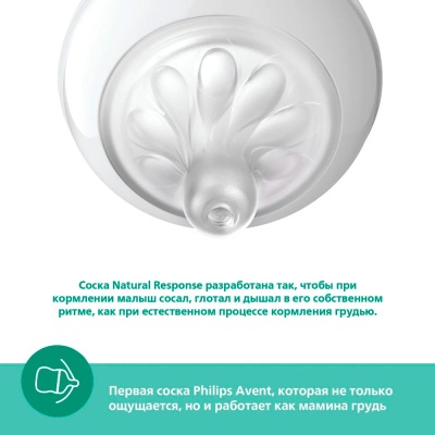 Бутылочка для кормления Natural Response 2 штуки от 1 месяца 240 мл Avent SCY933/02 2