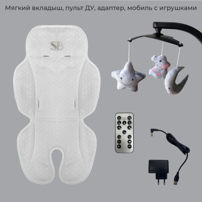 Стульчик для кормления - электрокачели Sweet Baby Amuleto 427158 Steel Grey