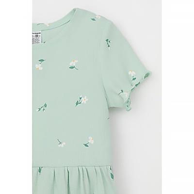 Платье летнее Crockid КР 5793 пастельно зеленый милые цветочки к545 4