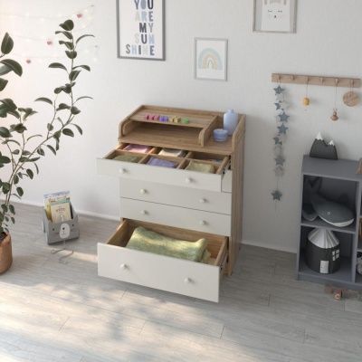 Комод с органайзером Атон Maks 805 дуб канзас-серый