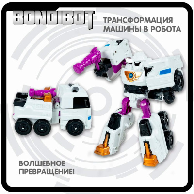 Трансформер 2в1 робот полицейская машина водомёт Bondibon BB6545 3
