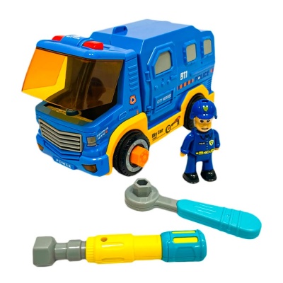 Конструктор Полицейская машина инерционная со светом и звуком Sharktoys 34700005 1