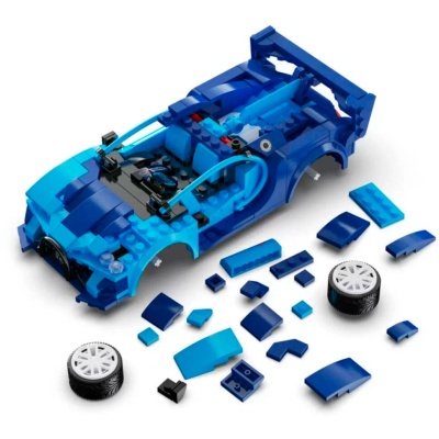 Конструктор Спорткар радиоуправляемый Blue Race Car 325 деталей CaDa Double Eagle C51073W 4