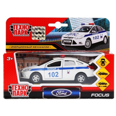 Металлическая машинка Ford Focus Полиция Технопарк SB-16-45-P(W)-WB 02