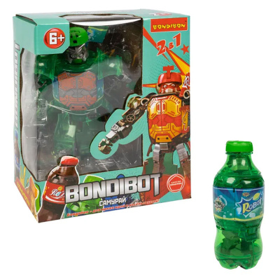 Трансформер 2 в 1 Bondibot бутылка-робот Самурай Bondibon ВВ6540 3