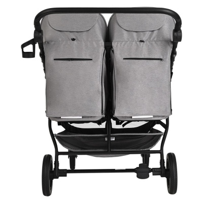 Детская прогулочная коляска для двойни Pituso Duocity Grey