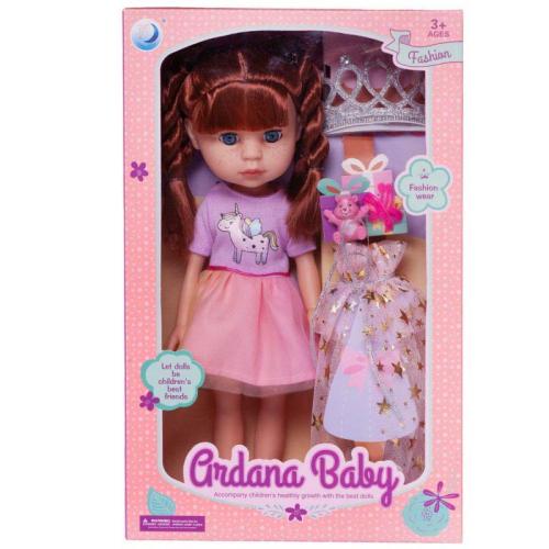 Кукла Ardana Baby шатенка с косичками с диадемой и аксеccуарами ABToys WJ-19257 фото 2