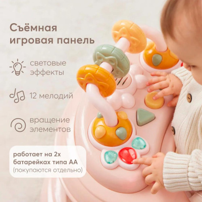 Ходунки Happy Baby Smiley V2 pink new 4