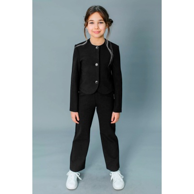 Жакет школьный для девочки Deloras X64157A черный 2