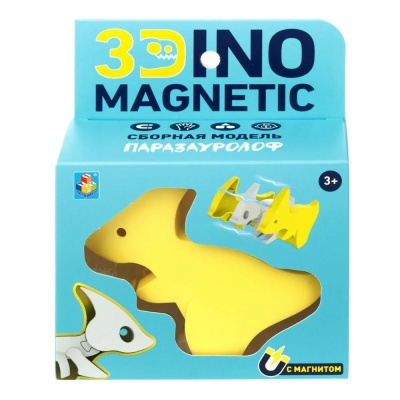Сборная модель магнитный Паразауролоф 3Dino Magnetic 1TOY Т23872 2