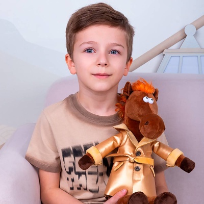 Мягкая игрушка Конь Эрик в пальто 28 см Символ Года Maxitoys MT-250228-28 5