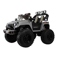 Детский электромобиль Jeep RiverToys A222AA серый