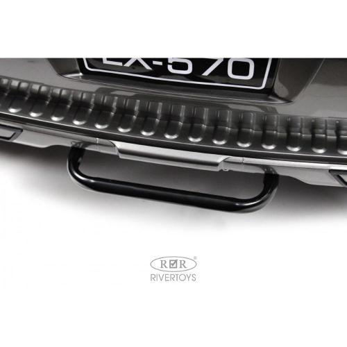 Детский электромобиль Lexus 570 RiverToys E555EE серый глянец фото 5