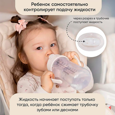 Поильник непроливайка с трубочкой Paomma PDB112