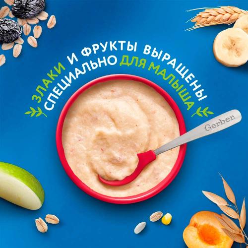 Каша Молочная Мультизлаковая Яблоко Малина с 6 месяцев 180 г Gerber Nestle фото 3