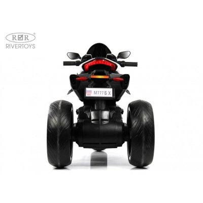 Детский электромотоцикл RiverToys М777БХ белый