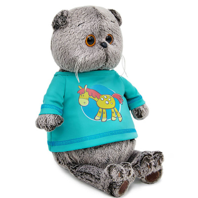 Мягкая игрушка Кот Басик в лонгсливе с лошадкой Budi Basa Ks22-295 2