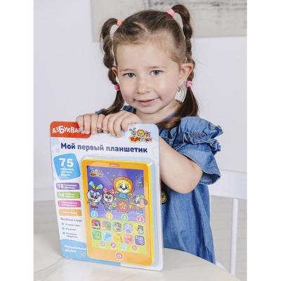 Развивающая игрушка Мой первый планшетик Музыкальные друзья Азбукварик 3318 02