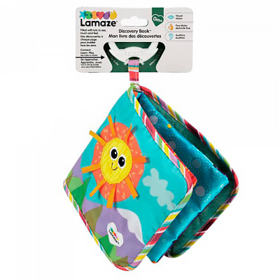 Игрушка с подвесом для малышей Мягкая книжка первых открытий развивающая Lamaze Tomy 65960 4
