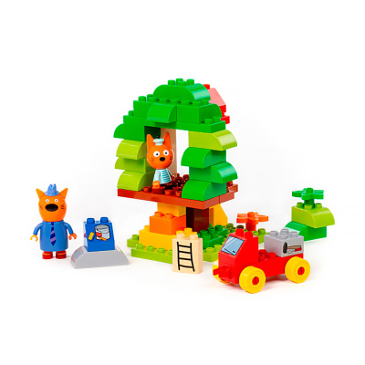 Конструктор Макси Три кота Домик в деревне 52 элемента Полесье 61380 2