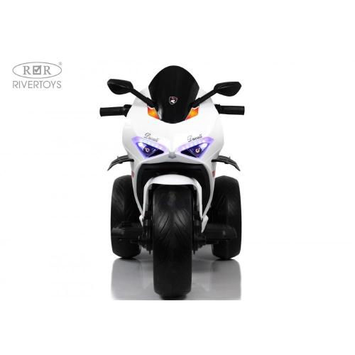 Детский электромотоцикл RiverToys М777БХ белый фото 2
