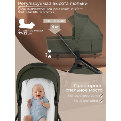 Коляска 2 в 1 Sweet Baby Orso SBL Dark Green 05