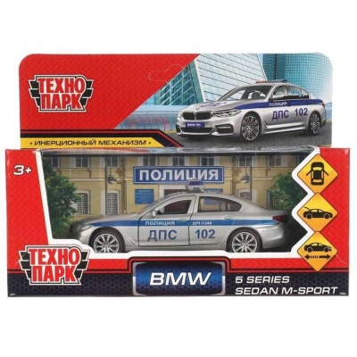 Машинка  металлическая  BMW 5 Series Полиция Технопарк 5ER-12POL-SR5