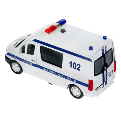 Машинка Mercedes-Benz Sprinter Полиция Технопарк SPRINTERVAN-14SLPOL-WH