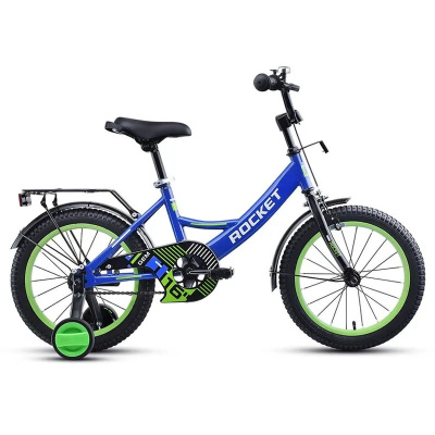 Велосипед двухколёсный 16 Rocket Gem 16.GEM.BL/GN.25 сине-зелёный 02