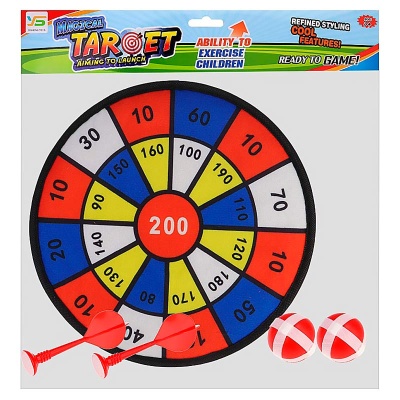 Дартс Попади в цель 6 на липучке 2 дротика 2 шарика Рыжий кот Y22983038 4