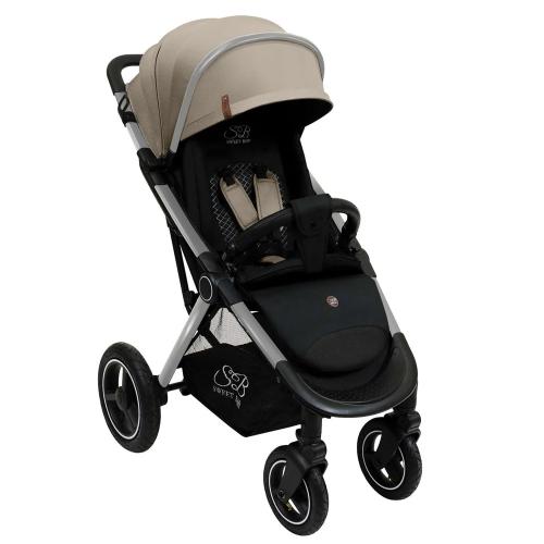 Коляска прогулочная Suburban Compatto Air Silver Beige Sweet Baby