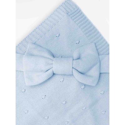 Вязаный комплект с подкладом Плед и бант Luxury Baby РП-0099 3