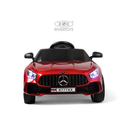 Детский электромобиль Mercedes-Benz AMG GT RiverToys X777XX красный глянец фото 3