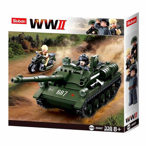Конструктор Танк 338 деталей 2 фигурки Sluban M38-B0687 фото 4