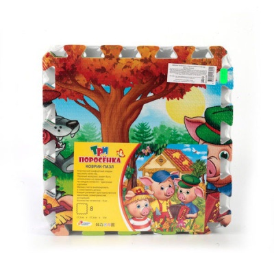 Коврик-пазл Три поросенка 8 сегментов Играем Вместе FS-3PIG 1