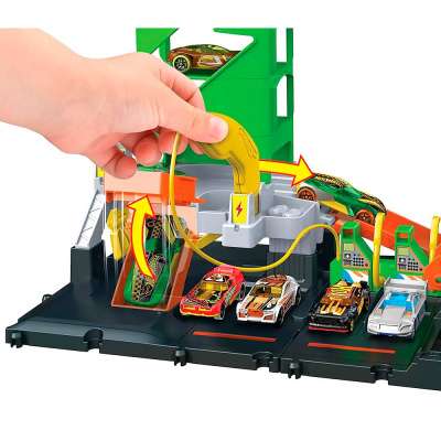 Гараж Hot Wheels зарядочная станция Mattel HTN79 4