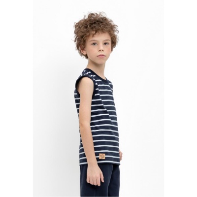 Майка Полоски Crockid КР 302382 индиго 04